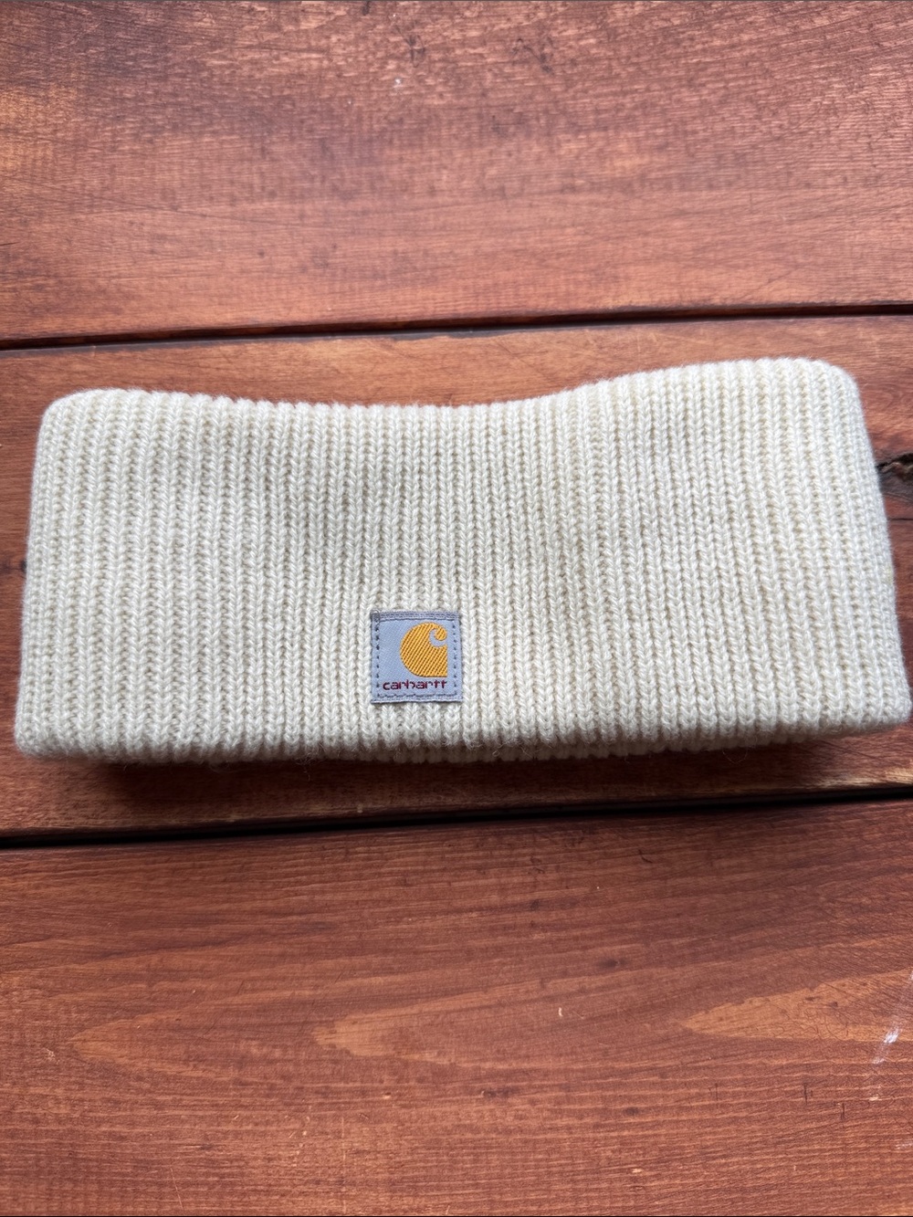 Carhartt women’s Cream Ribbed Knit Headband